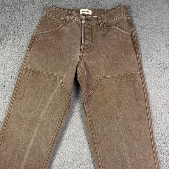 Taylor Stitch The Chore Pants Mens 28x30 Brown Boss Duck Canvas Double Knee Work - Picture 1 of 16
